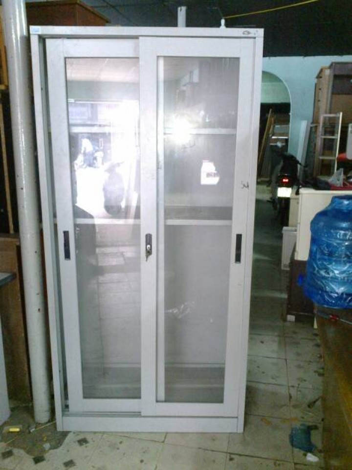 Bán Tủ Hồ Sơ Sắt Hòa Phát 2 Cánh Kiếng Lùa Cũ